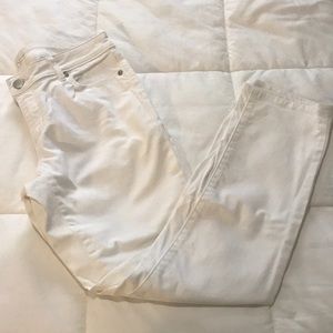 LOFT White Curvy Straight Jeans